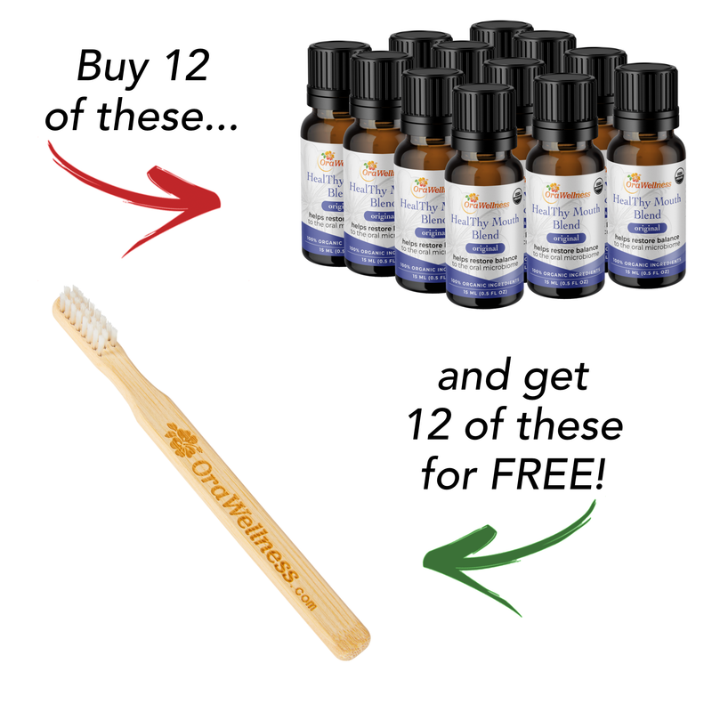 Holiday HealThy Mouth Blend + Free BRUSHECO BAMBOO Bass Toothbrush