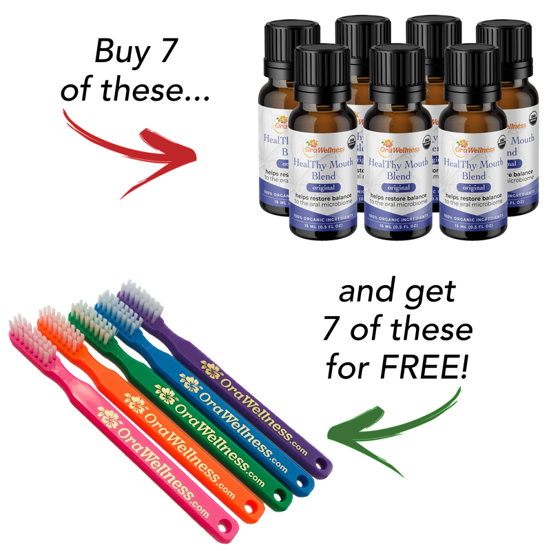 Holiday HealThy Mouth Blend + Free PLASTIC Bass Toothbrush