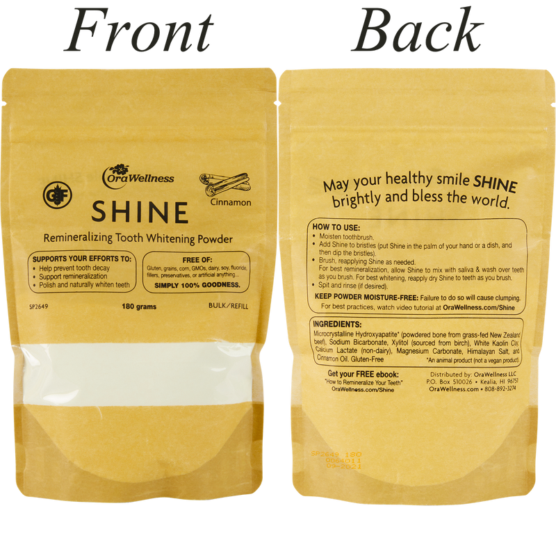 Shine—Remineralizing Tooth Whitening Powder with Hydroxyapatite